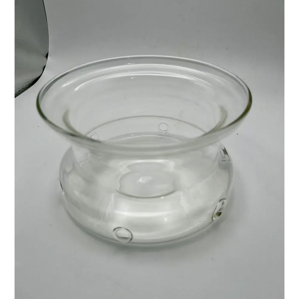 Vtg Villeroy & Boch Rooster Design Fondue Pot With Glass Insert & Lid Porcelain